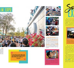 Yearbook spread from One School of the Arts