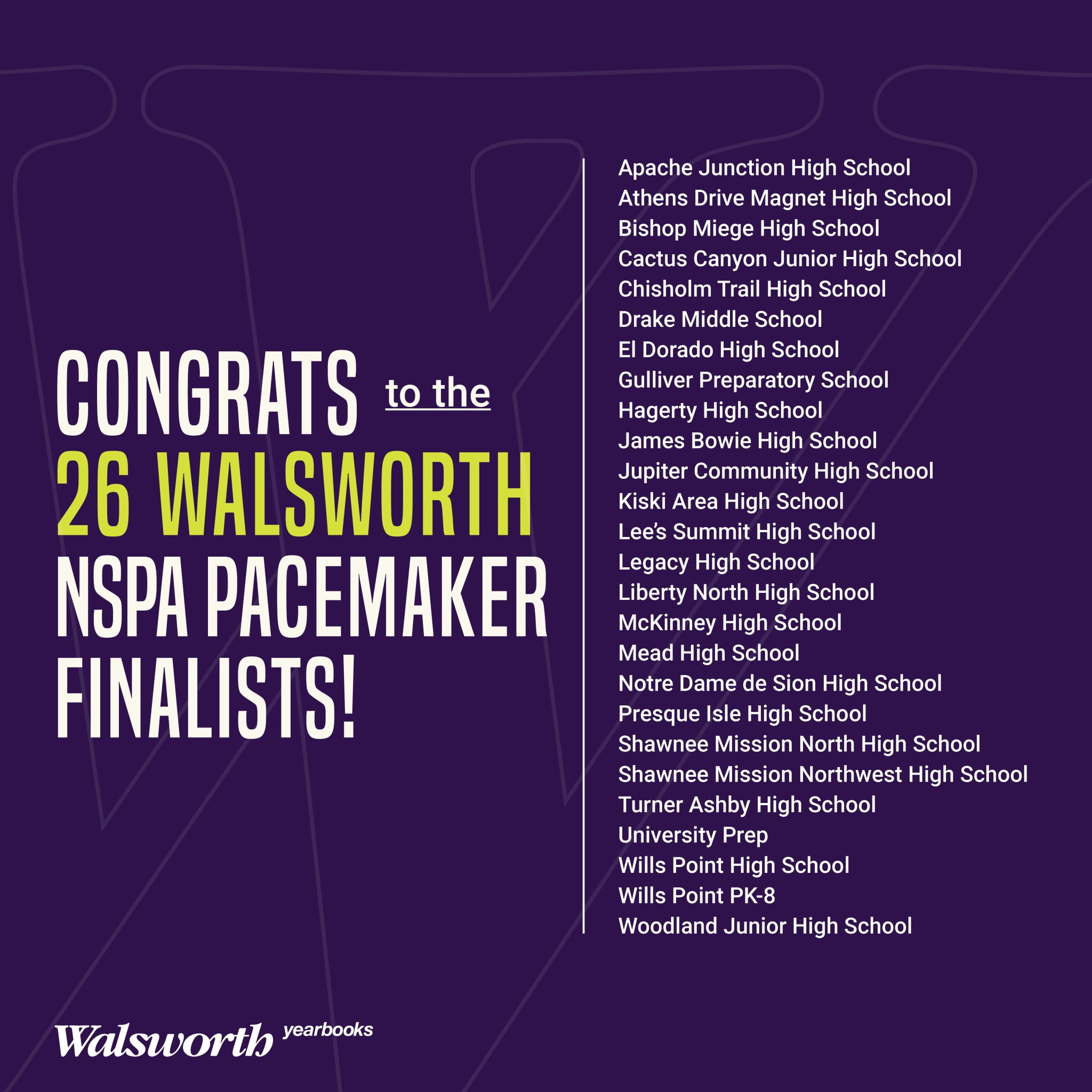 Nspa Pacemaker NSPA Names 26 Walsworth Schools as Pacemaker Finalists » Walsworth ...