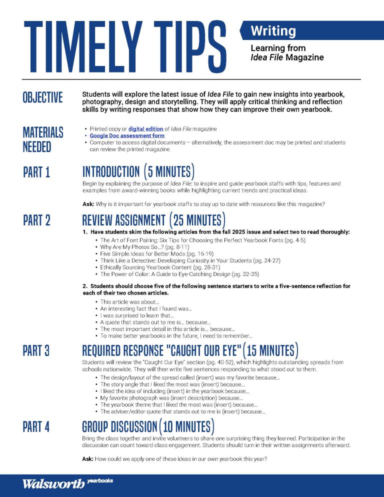 Timely Tips Template